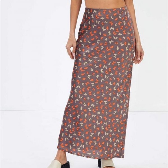 Glassons Dresses & Skirts - Glassons Butterfly Print Satin Maxi Skirt